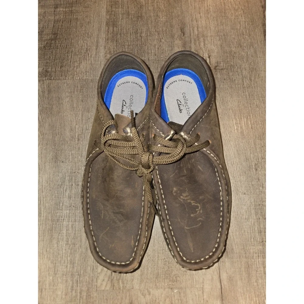Size 9.5-‎ Clarks Shacre II Run Moc Slip-On Beeswax Leather